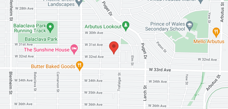 map of 2715 W 32ND AVENUE